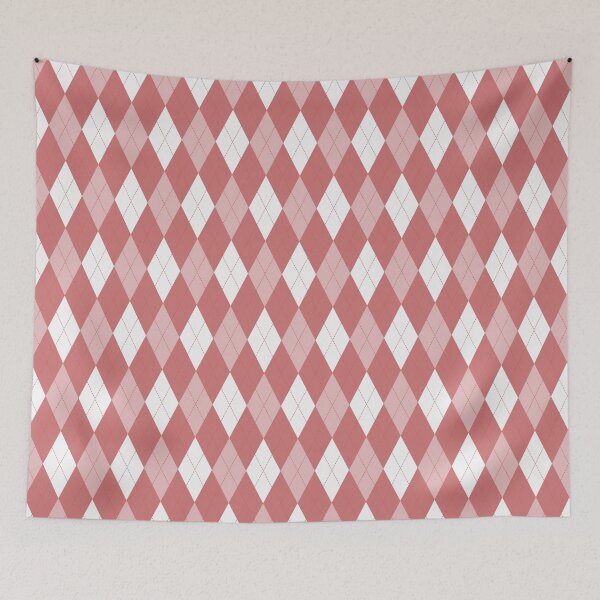 Item preview, White And Red Argyle Pattern designed and sold by pattern-archive.