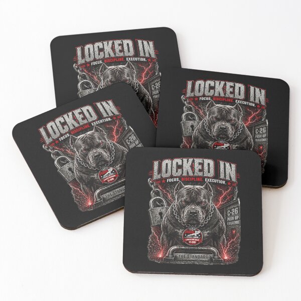 Item preview, Pitbull Locked In Discipline Focus Gym Mindset Push Up Challenge designed and sold by phoebelevine.