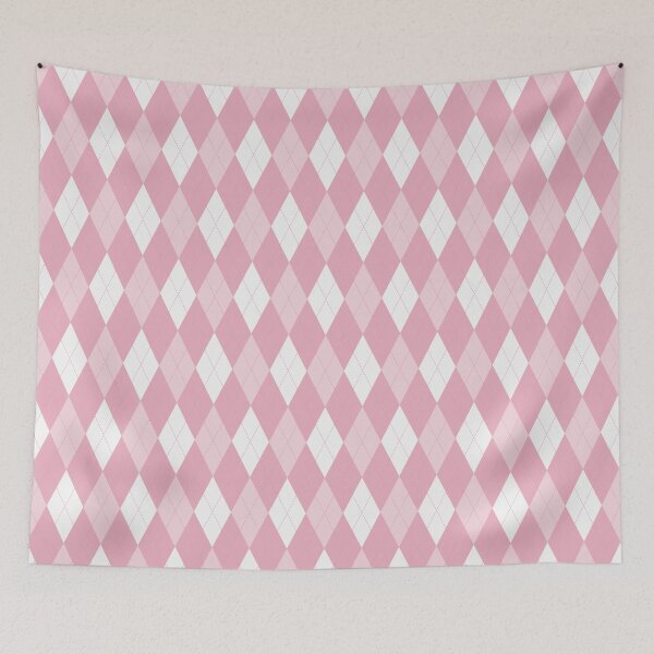 Item preview, White And Rose Argyle Pattern designed and sold by pattern-archive.