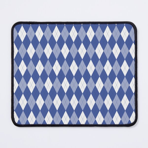 Item preview, White And Royal Blue Argyle Pattern designed and sold by pattern-archive.