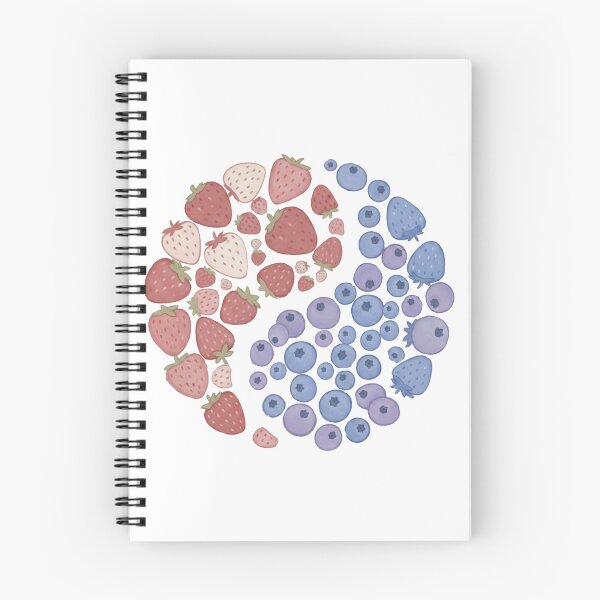 Item preview, Fruit Yin Yang design, Cute strawberries & Blueberries  designed and sold by Lunevalleyart.