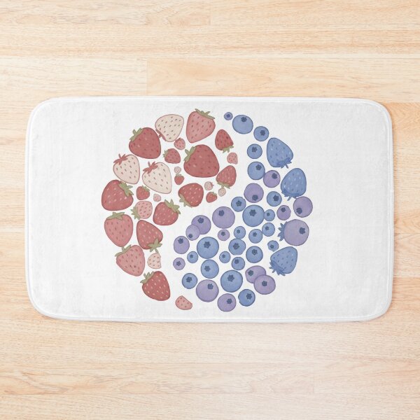 Item preview, Fruit Yin Yang design, Cute strawberries & Blueberries  designed and sold by Lunevalleyart.