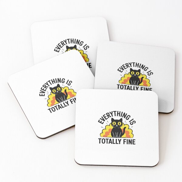 Item preview, Sarcastic Everything Is Fine Funny Cat Lover Gift designed and sold by Mr-wow.