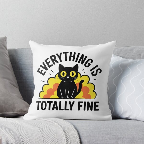 Item preview, Sarcastic Everything Is Fine Funny Cat Lover Gift designed and sold by Mr-wow.