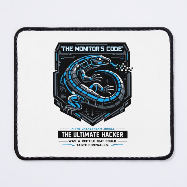 Item preview, Cyber Monitor Lizard Hacker Datastream Reptile Tech Art designed and sold by WildlifeInc.