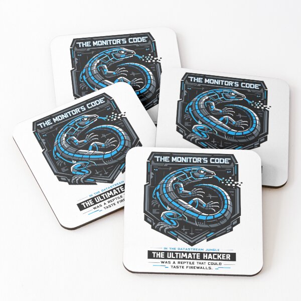 Item preview, Cyber Monitor Lizard Hacker Datastream Reptile Tech Art designed and sold by WildlifeInc.