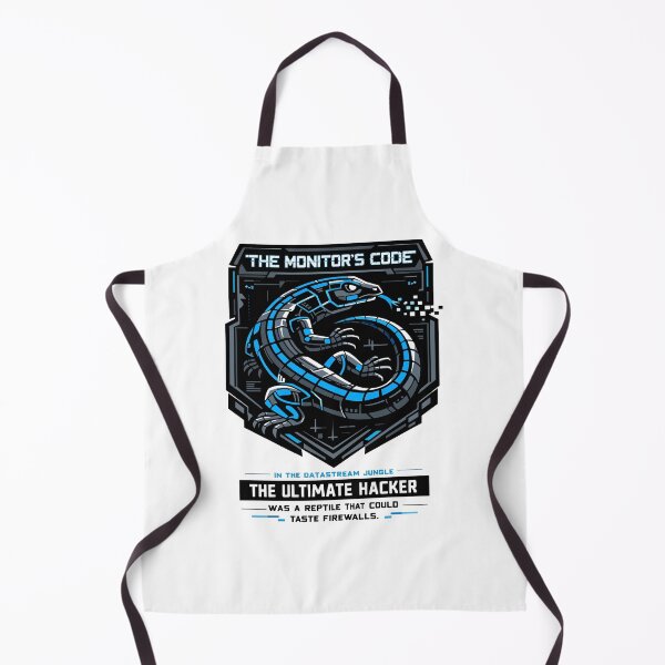 Item preview, Cyber Monitor Lizard Hacker Datastream Reptile Tech Art designed and sold by WildlifeInc.