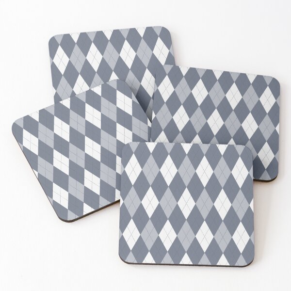 Item preview, White And Slate Argyle Pattern designed and sold by pattern-archive.