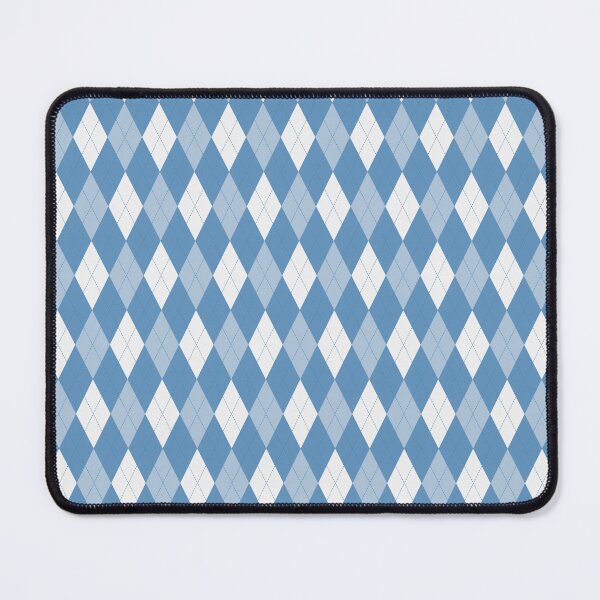 Artikelvorschau, Weißes und stahlblaues Argyle-Muster entworfen und verkauft von pattern-archive.