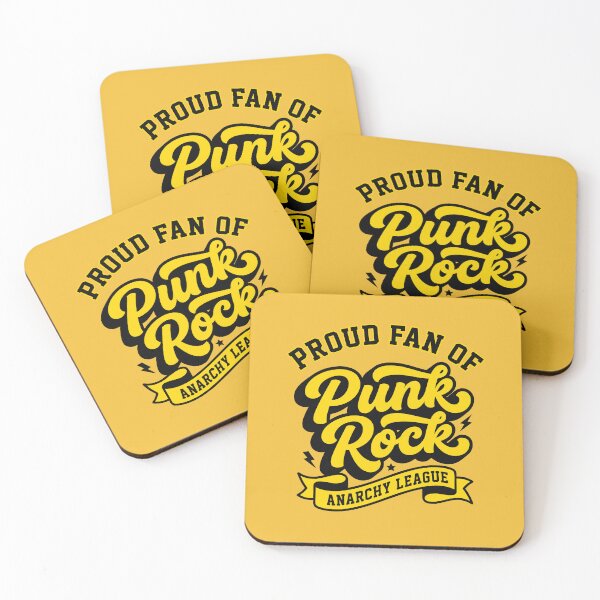 Item preview, Retro Punk Rock Anarchy League Vintage Yellow and Black Vector Lettering designed and sold by Cozy-Old-Pub.