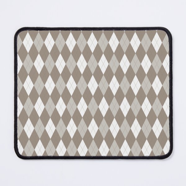 Item preview, White And Taupe Argyle Pattern designed and sold by pattern-archive.