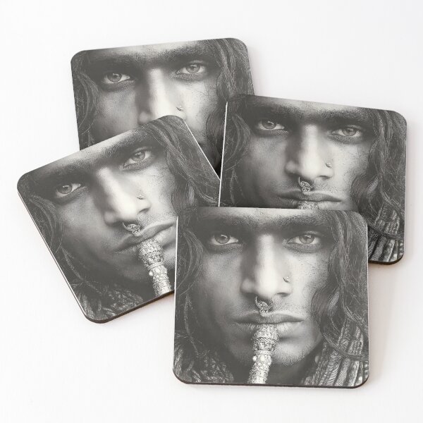 Item preview, Indian Man Portrait - Black and White Fine Art designed and sold by 13NINE.