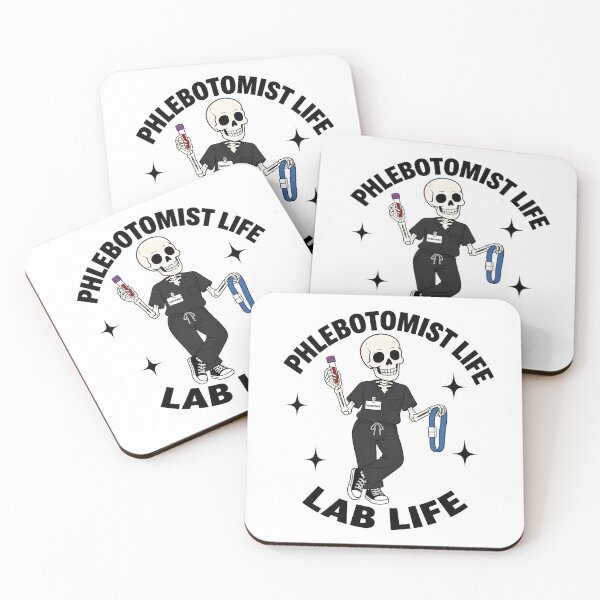 Item preview, Funny Skeleton Phlebotomist Lab Life Shirt – Cute Gothic Medical Technician Gift for National Phlebotomists Recognition Week designed and sold by ClinicalHubs.