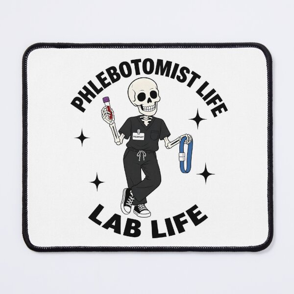 Item preview, Funny Skeleton Phlebotomist Lab Life Shirt – Cute Gothic Medical Technician Gift for National Phlebotomists Recognition Week designed and sold by ClinicalHubs.