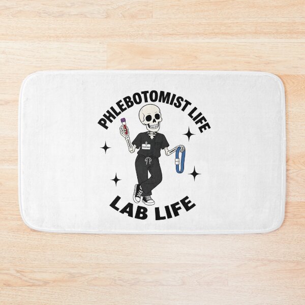 Item preview, Funny Skeleton Phlebotomist Lab Life Shirt – Cute Gothic Medical Technician Gift for National Phlebotomists Recognition Week designed and sold by ClinicalHubs.