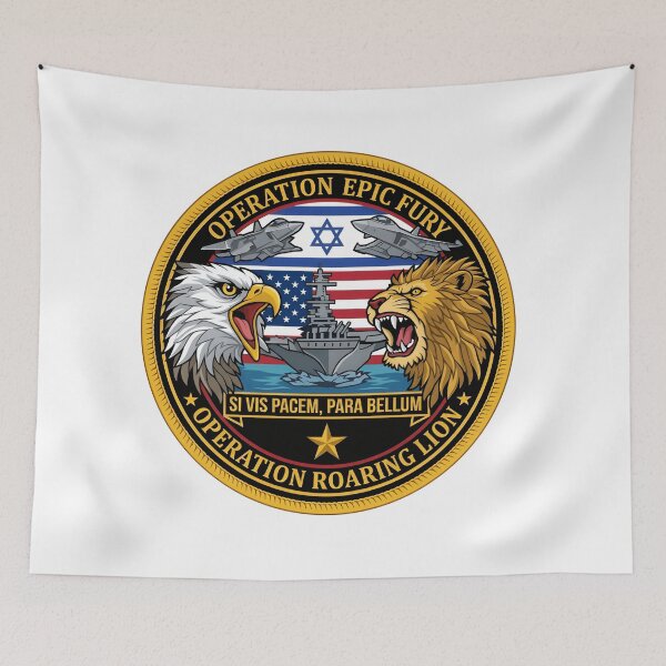 Item preview, Joint Operations: Operation Epic Fury & Operation Roaring Lion Insignia designed and sold by CharlieDesings.