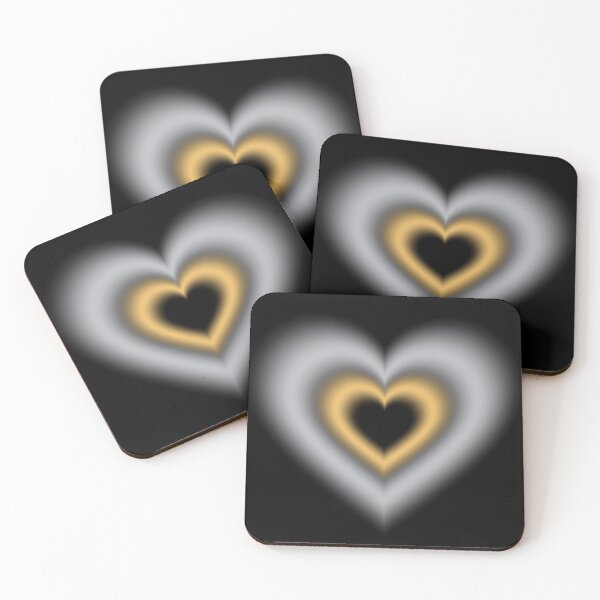 Item preview, Grey and honey blurry hearts designed and sold by serenebookworm.