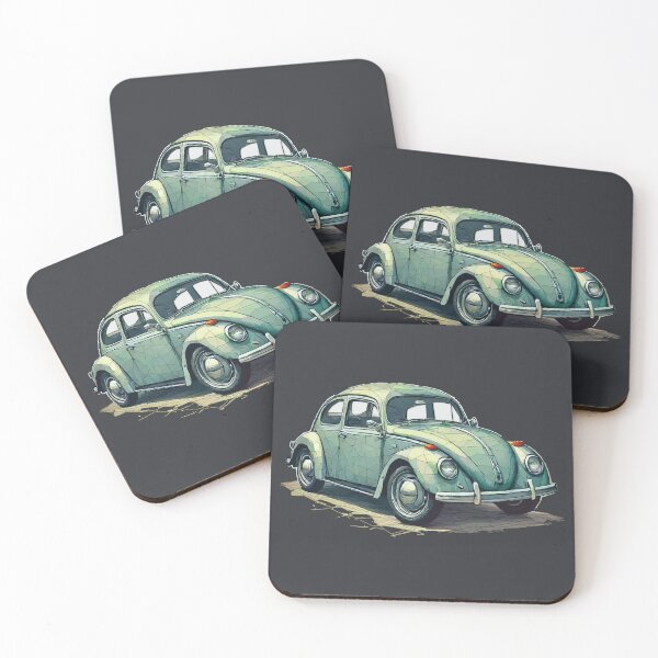 Item preview, Geometric Retro Compact Car Illustration Art designed and sold by Tklezardesigns.