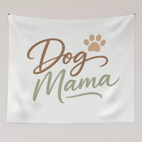 Item preview, Dog Mama Minimalist Typography with Paw | Cute Dog Lover Gift | Neutral Aesthetic Pet Mom Design designed and sold by VectroVibes.