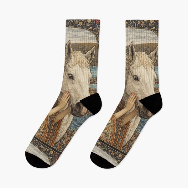 Item preview, Medieval Princess Embroidery Art White Horse designed and sold by doinitzart.