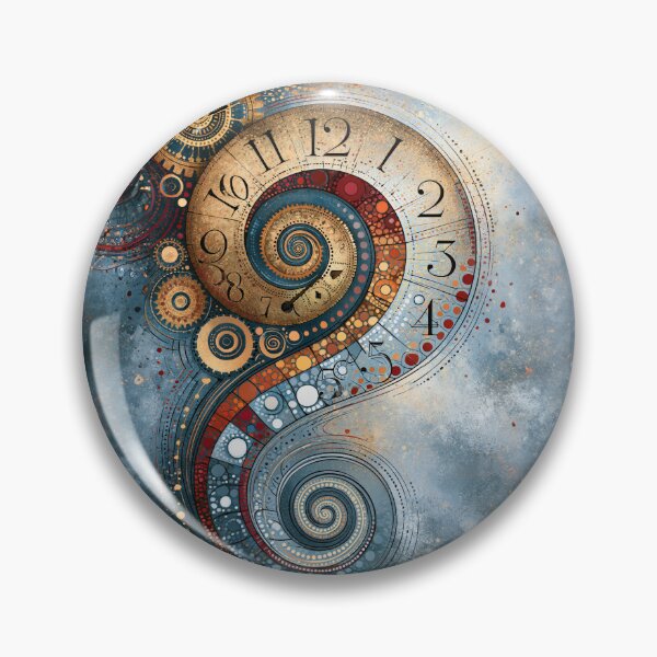 Item preview, Dot Art - Antique clock melting into waves designed and sold by Made-by-Gus.