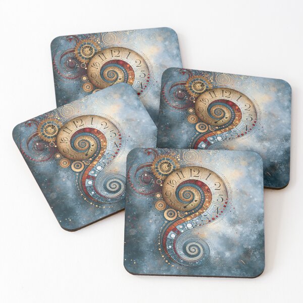Item preview, Dot Art - Antique clock melting into waves designed and sold by Made-by-Gus.