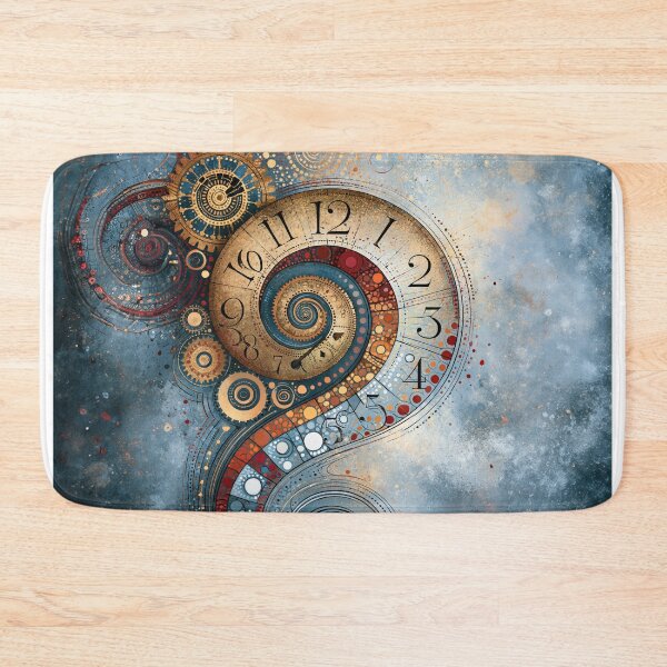 Item preview, Dot Art - Antique clock melting into waves designed and sold by Made-by-Gus.