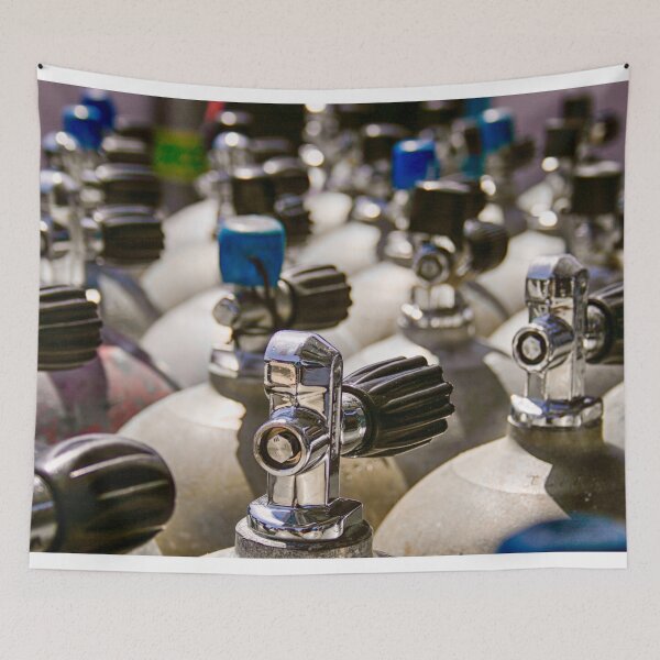 Item preview, Rows of scuba tanks in close up designed and sold by Photopat.