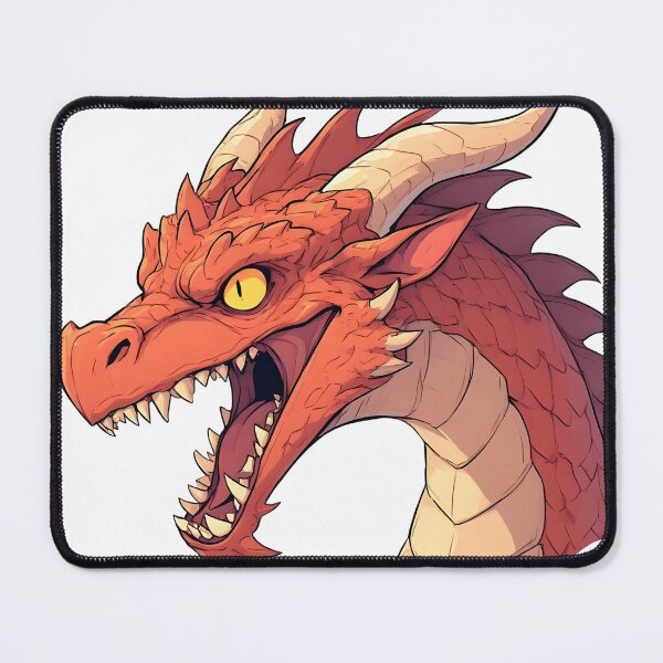 Item preview, Fierce Red Dragon Roaring – Fantasy Creature Illustration designed and sold by Karolina’s Cozy Creations.