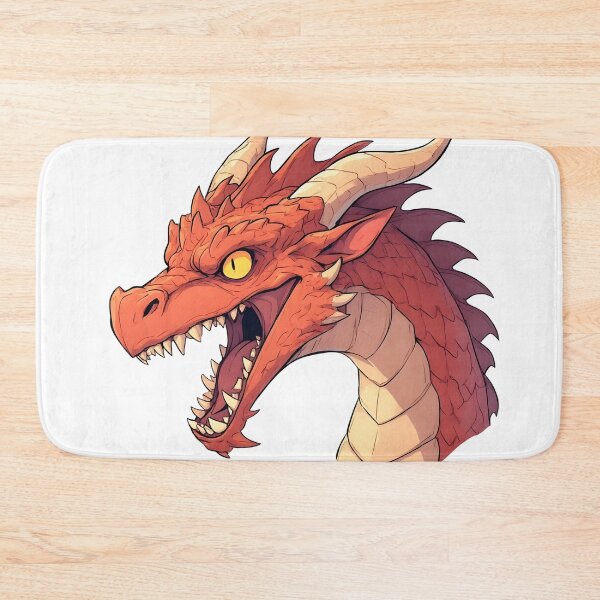 Item preview, Fierce Red Dragon Roaring – Fantasy Creature Illustration designed and sold by Karolina’s Cozy Creations.