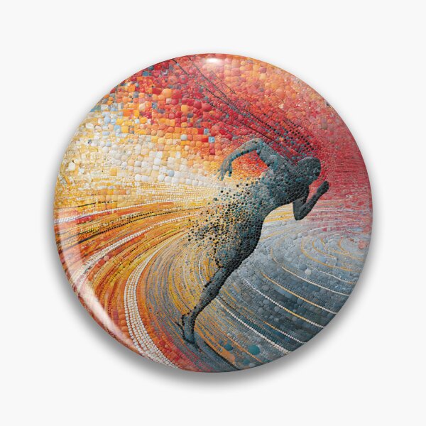 Item preview, Dot Art - Athlete sprinting on a track designed and sold by Made-by-Gus.