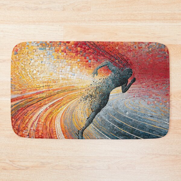 Item preview, Dot Art - Athlete sprinting on a track designed and sold by Made-by-Gus.