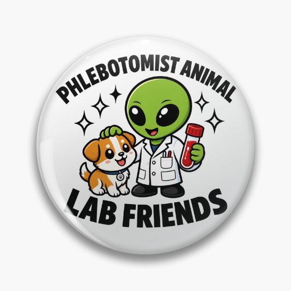 Item preview, Cute Alien Dog Phlebotomist Animal Lab Friends Funny Medical Technician Design for National Phlebotomist Recognition Week designed and sold by ClinicalHubs.