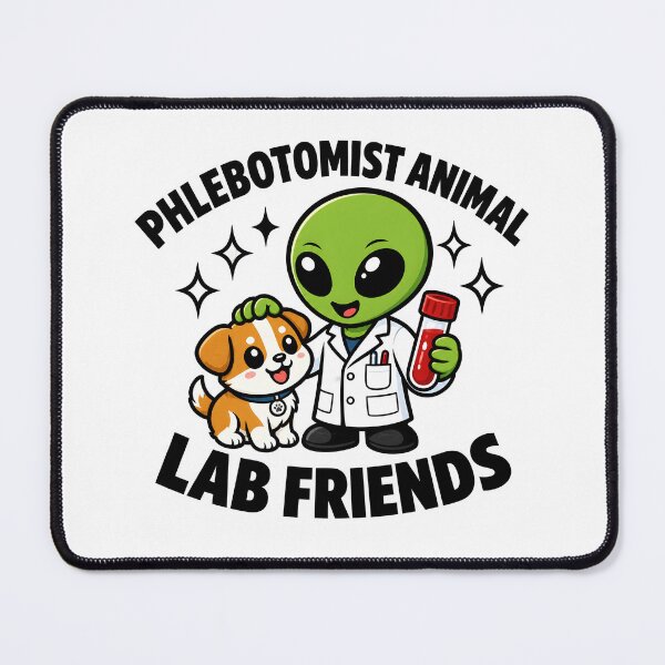 Item preview, Cute Alien Dog Phlebotomist Animal Lab Friends Funny Medical Technician Design for National Phlebotomist Recognition Week designed and sold by ClinicalHubs.