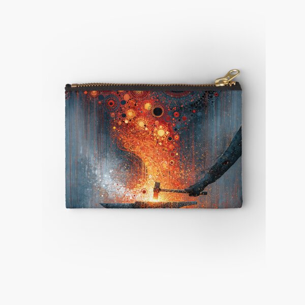 Item preview, Dot Art - Blacksmith hammering glowing metal designed and sold by Made-by-Gus.