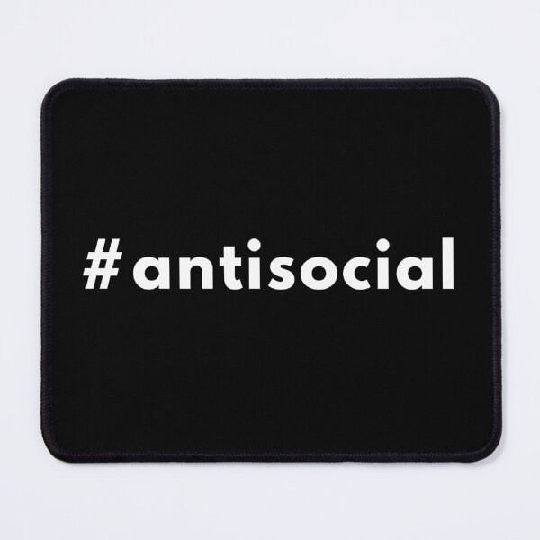 Item preview, Funny #Antisocial Quote Design | Sarcastic Introvert Humour | Minimalist Hashtag Style designed and sold by Brightful Creations .