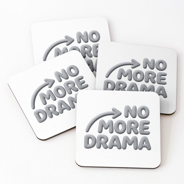 Item preview, No More Drama – Trendy 3D Clay Typography designed and sold by RDproject.