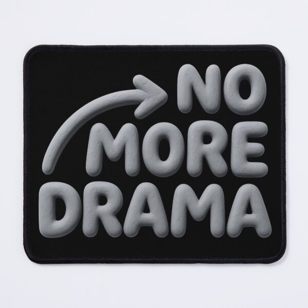 Item preview, No More Drama – Trendy 3D Clay Typography designed and sold by RDproject.
