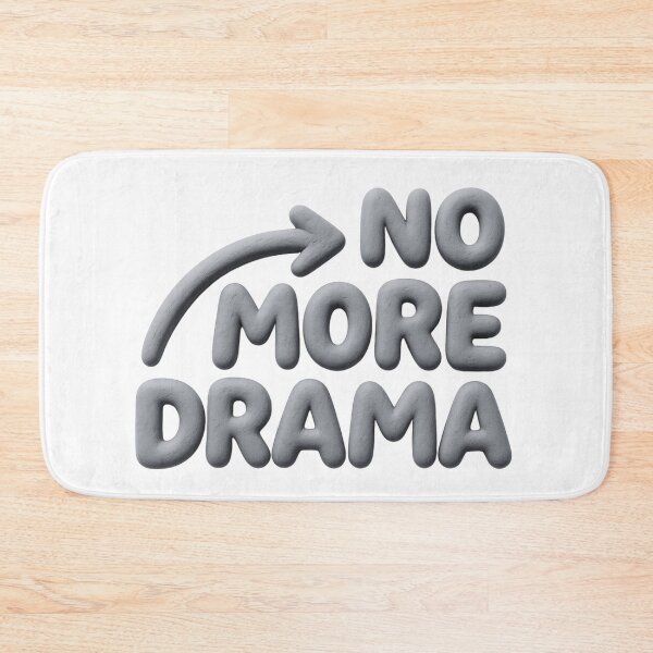 Item preview, No More Drama – Trendy 3D Clay Typography designed and sold by RDproject.
