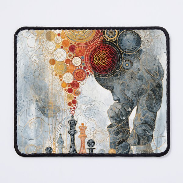 Item preview, Dot Art - Chess player studying a board designed and sold by Made-by-Gus.