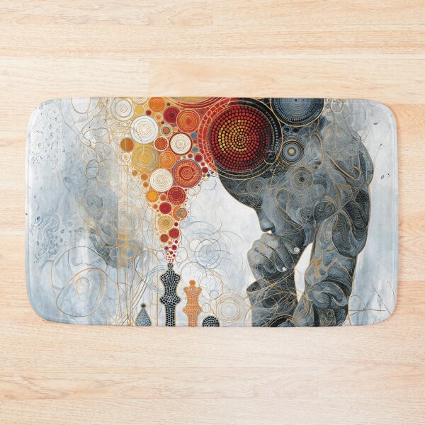 Item preview, Dot Art - Chess player studying a board designed and sold by Made-by-Gus.