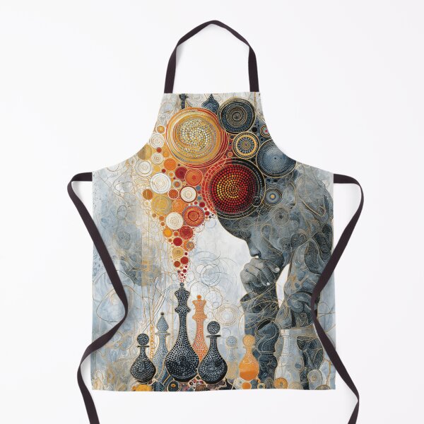 Item preview, Dot Art - Chess player studying a board designed and sold by Made-by-Gus.