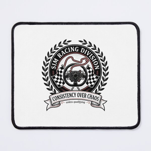 Item preview, Sim Racing Division Consistency Over Chaos Badge designed and sold by Fenay Designs.