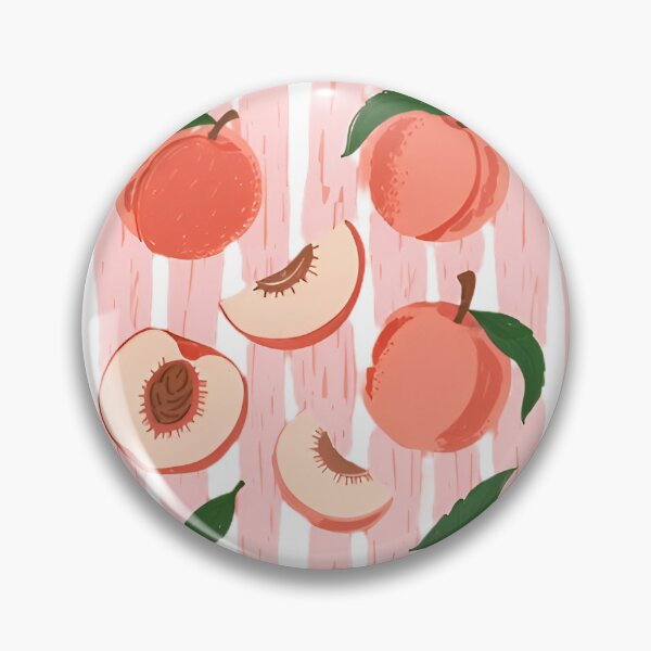 Item preview, Just Peachy - Cute Peach Illustration with Playful Typography designed and sold by Rangmanch.