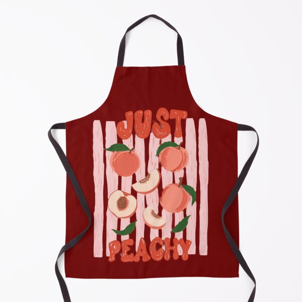 Item preview, Just Peachy - Cute Peach Illustration with Playful Typography designed and sold by Rangmanch.