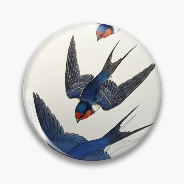 Item preview, Minimalist Flying Swallows Watercolor Poster designed and sold by STTrillionTEES.