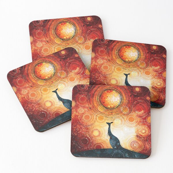 Item preview, Dot Art - Kangaroo standing beneath a blazing sun designed and sold by Made-by-Gus.