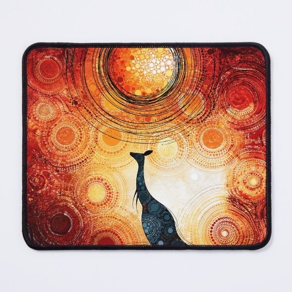 Item preview, Dot Art - Kangaroo standing beneath a blazing sun designed and sold by Made-by-Gus.