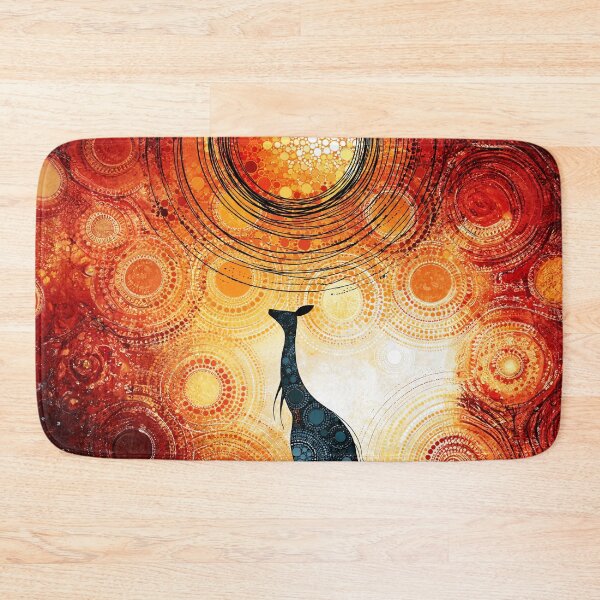 Item preview, Dot Art - Kangaroo standing beneath a blazing sun designed and sold by Made-by-Gus.