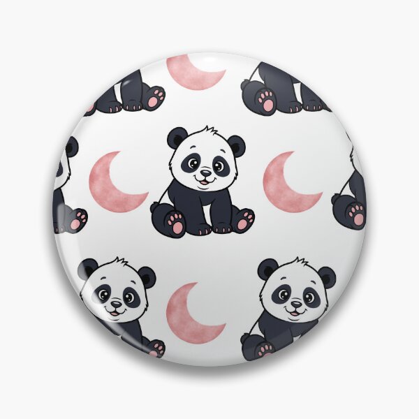 Item preview, Cute Panda Moon Pattern – Kawaii Pink Celestial Animal Gift Design designed and sold by lunadesignsmoon.